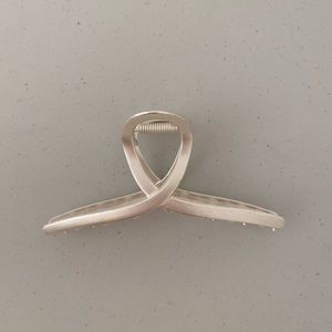 Large Silver Metal Hair Clip